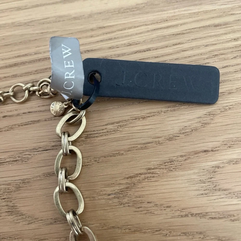 J.Crew NWT Gold Tone Crystal Statement Necklace Rhinestone Bib $58 - Picture 5 of 6